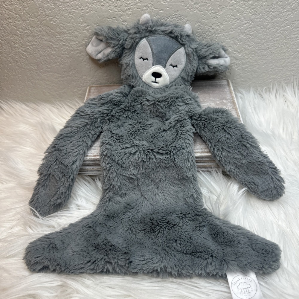 $15 🌙 Slumberkins Gray Ibex Snuggler Lovey GOAT FlatPlush Animal 15" CLEAN